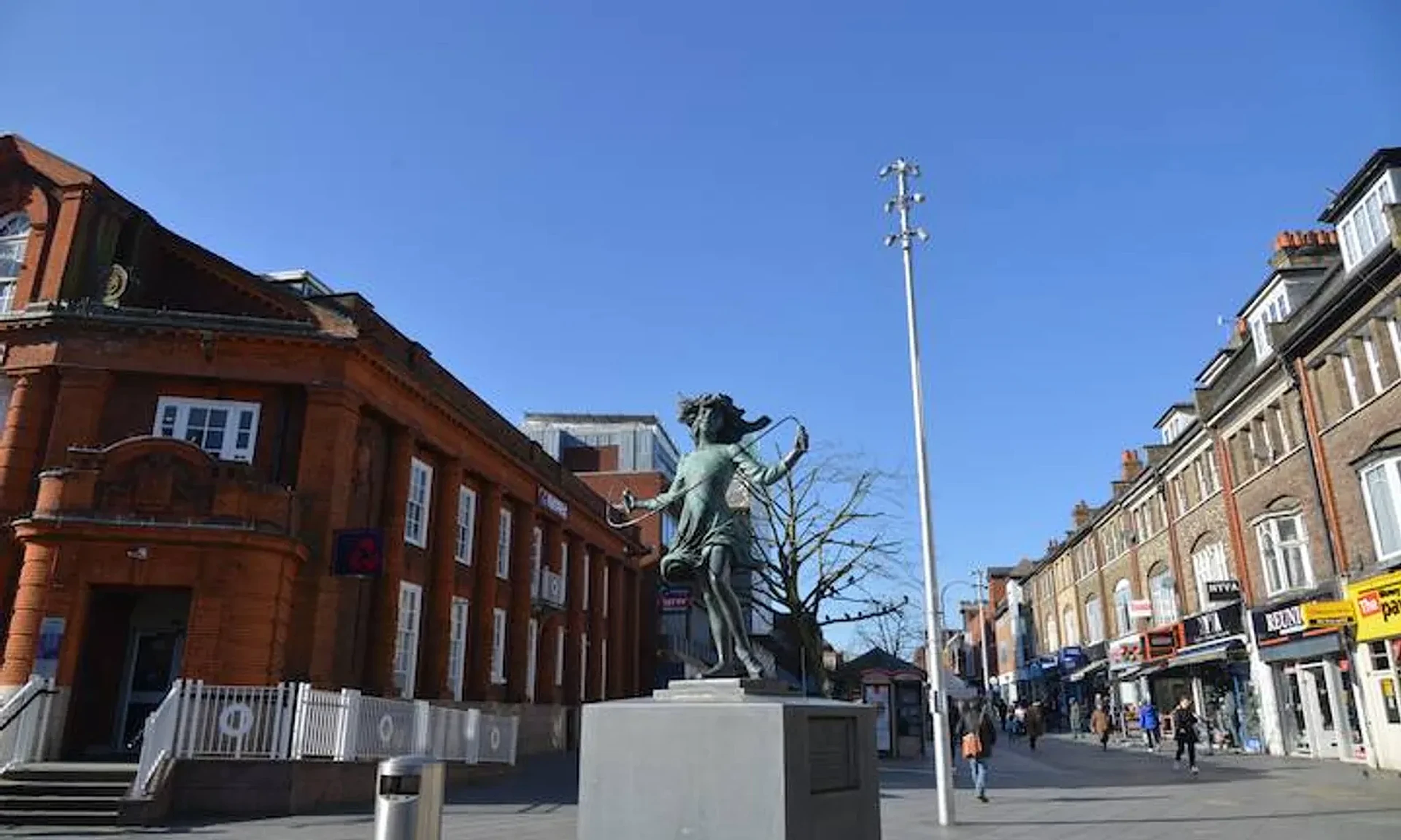 Pedestrianised Harrow town centre