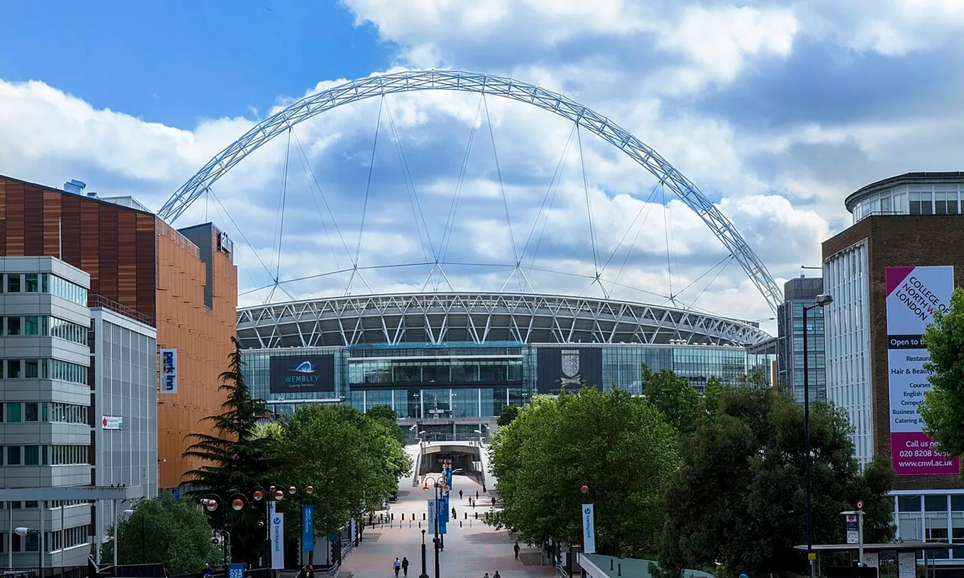 Wembley Stadium and its iconic arch