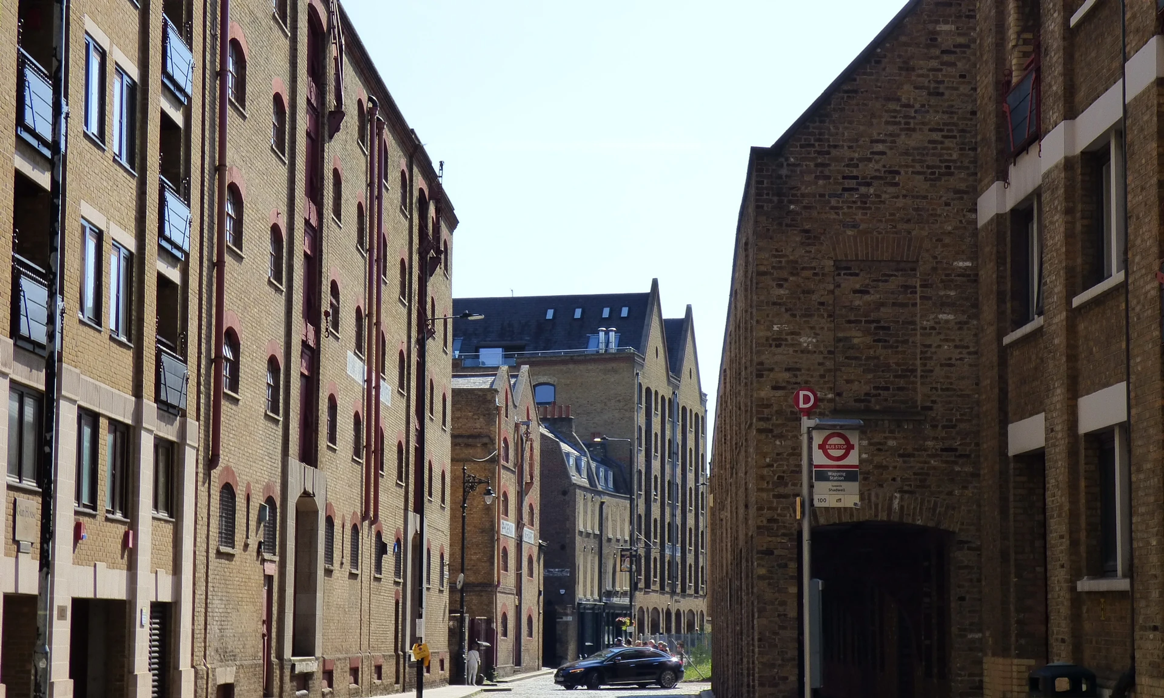Historic riverside buildings in Wapping