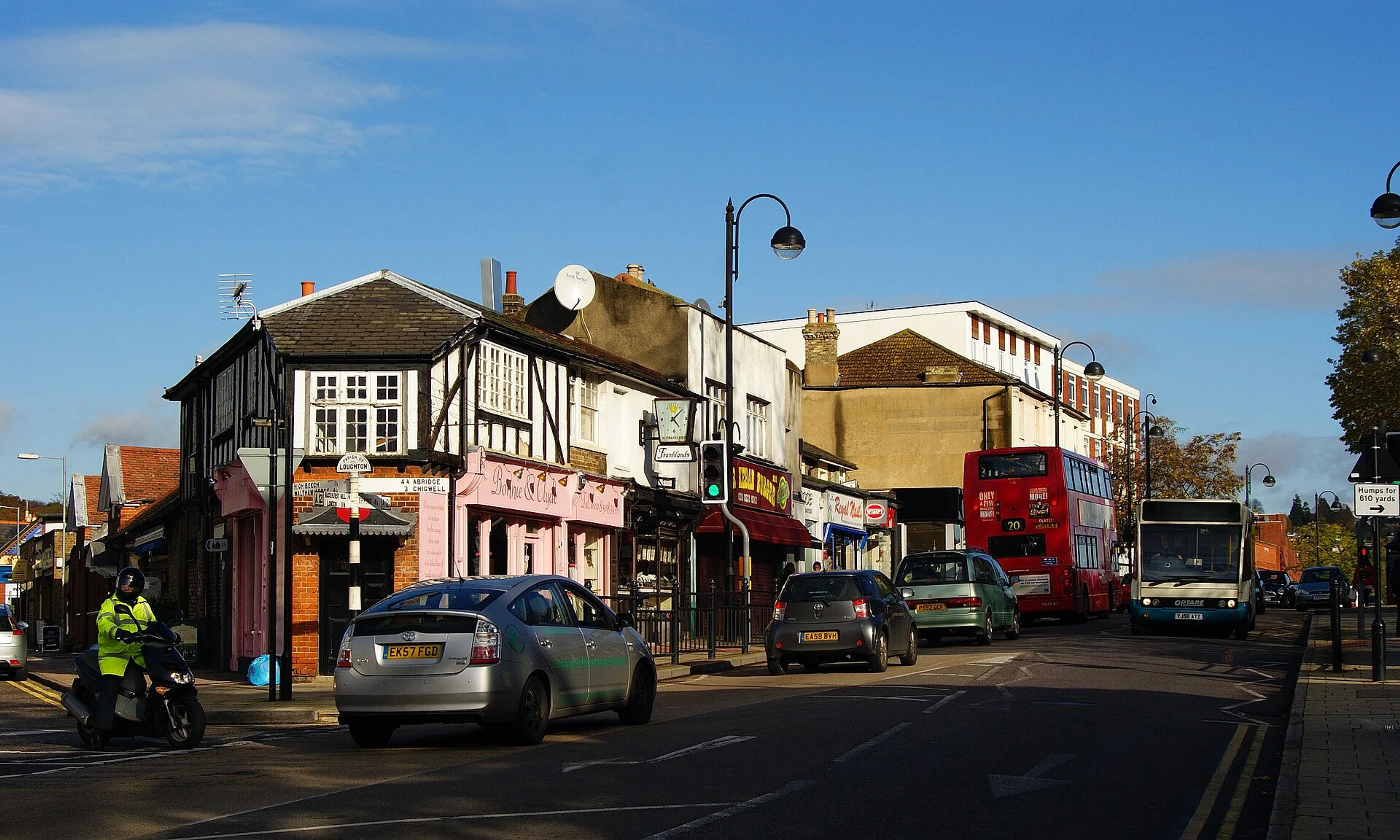 Loughton town centre and local streets in Essex