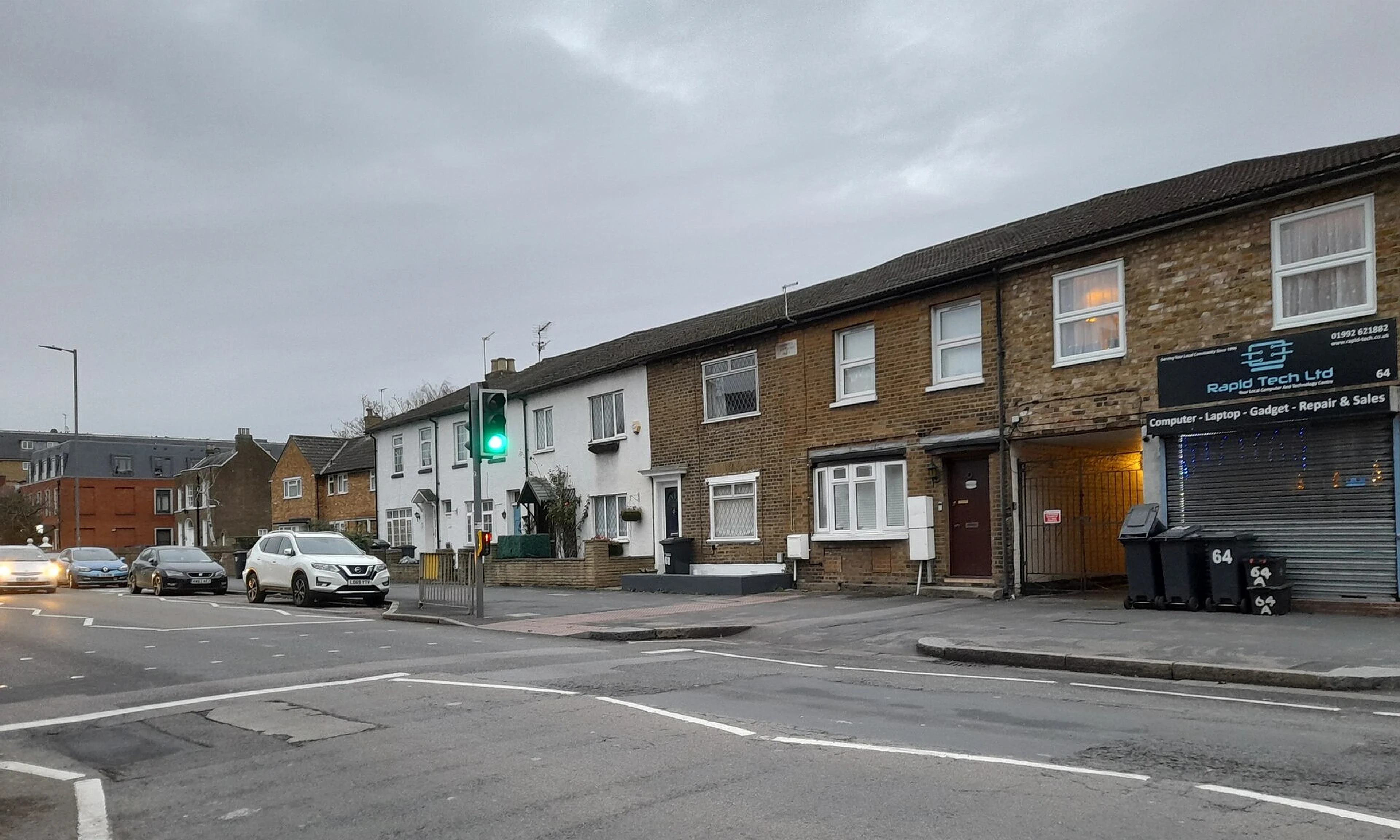 Cheshunt town centre and local streets in Hertfordshire