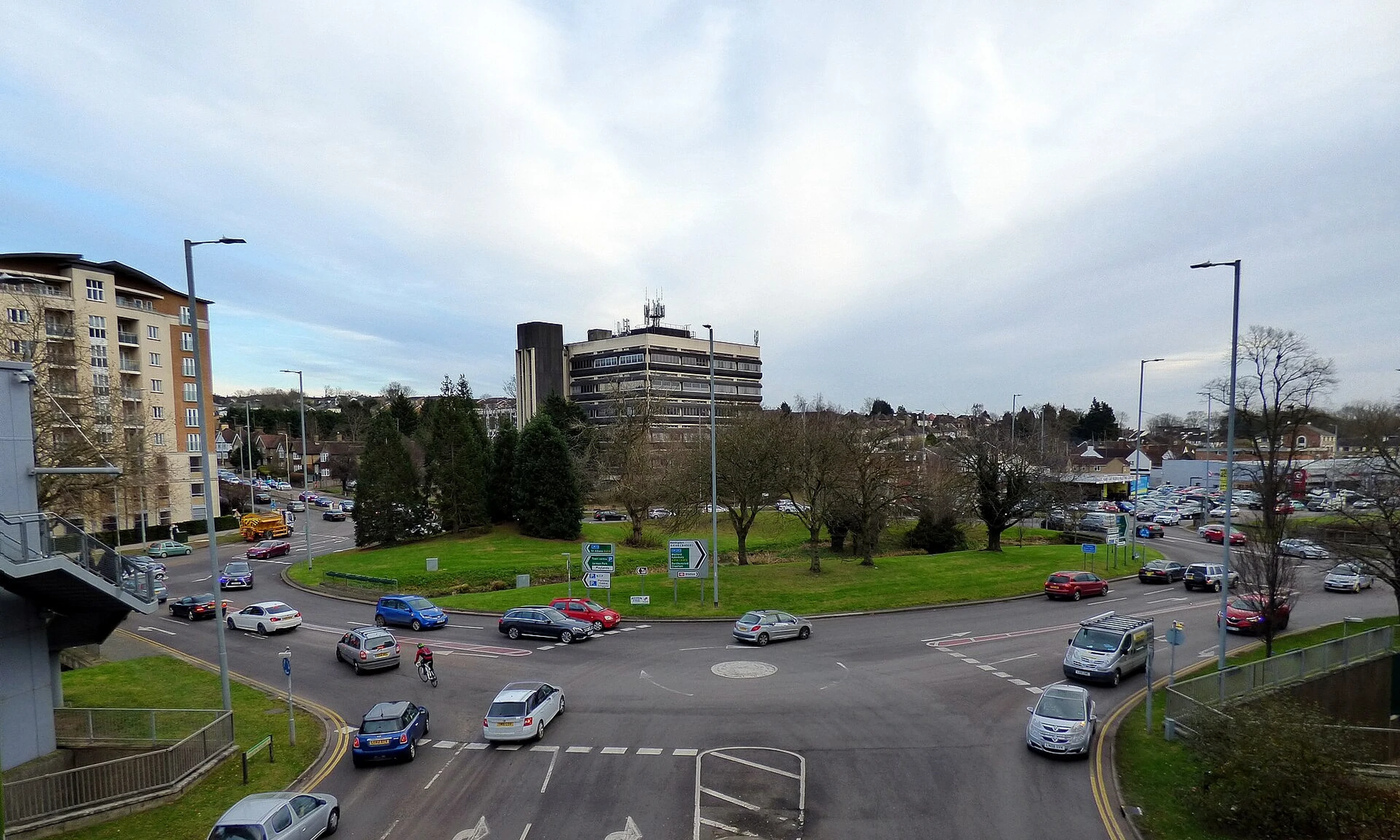 Hemel Hempstead town centre and local streets in Hertfordshire