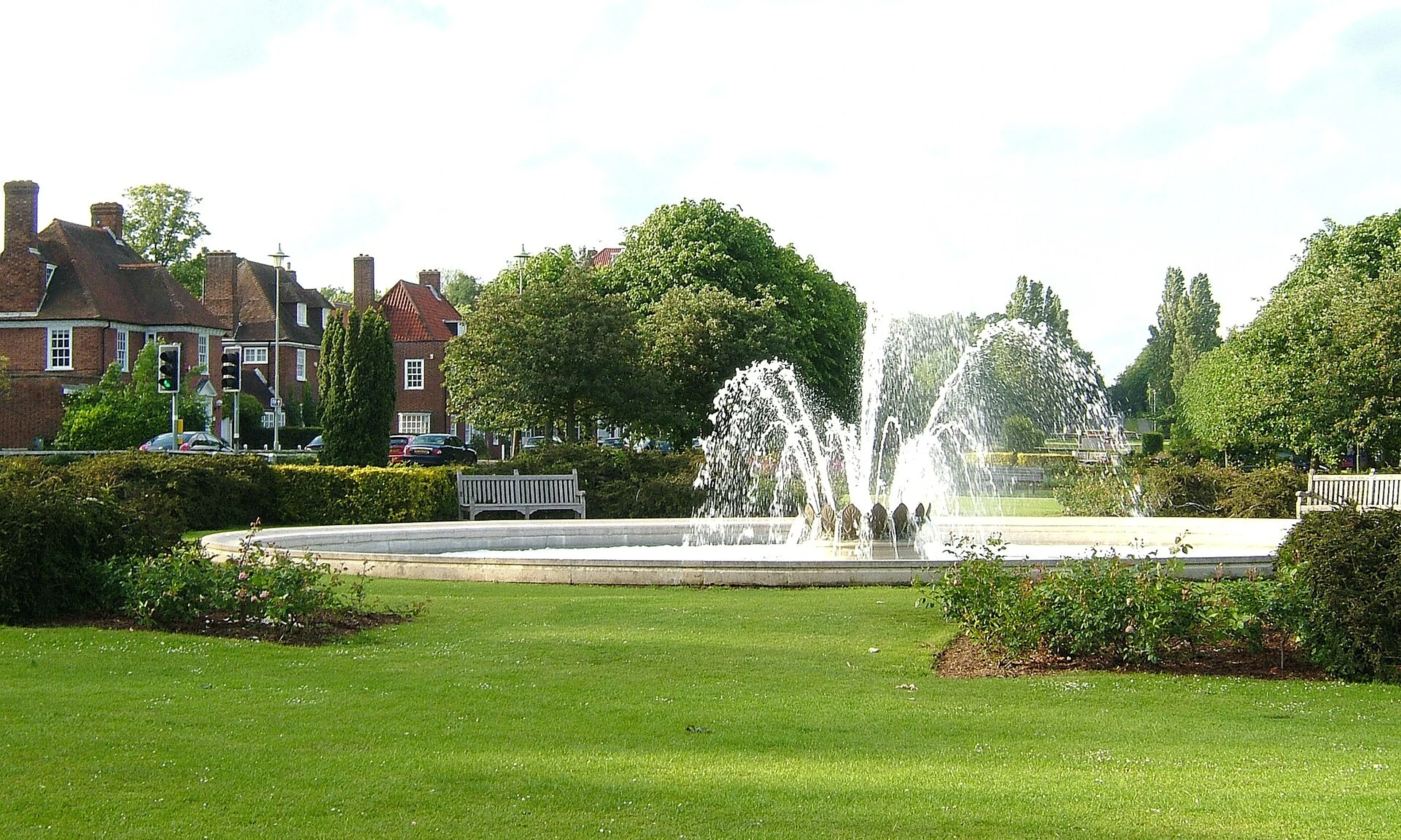 Welwyn Garden City town centre and local streets in Hertfordshire