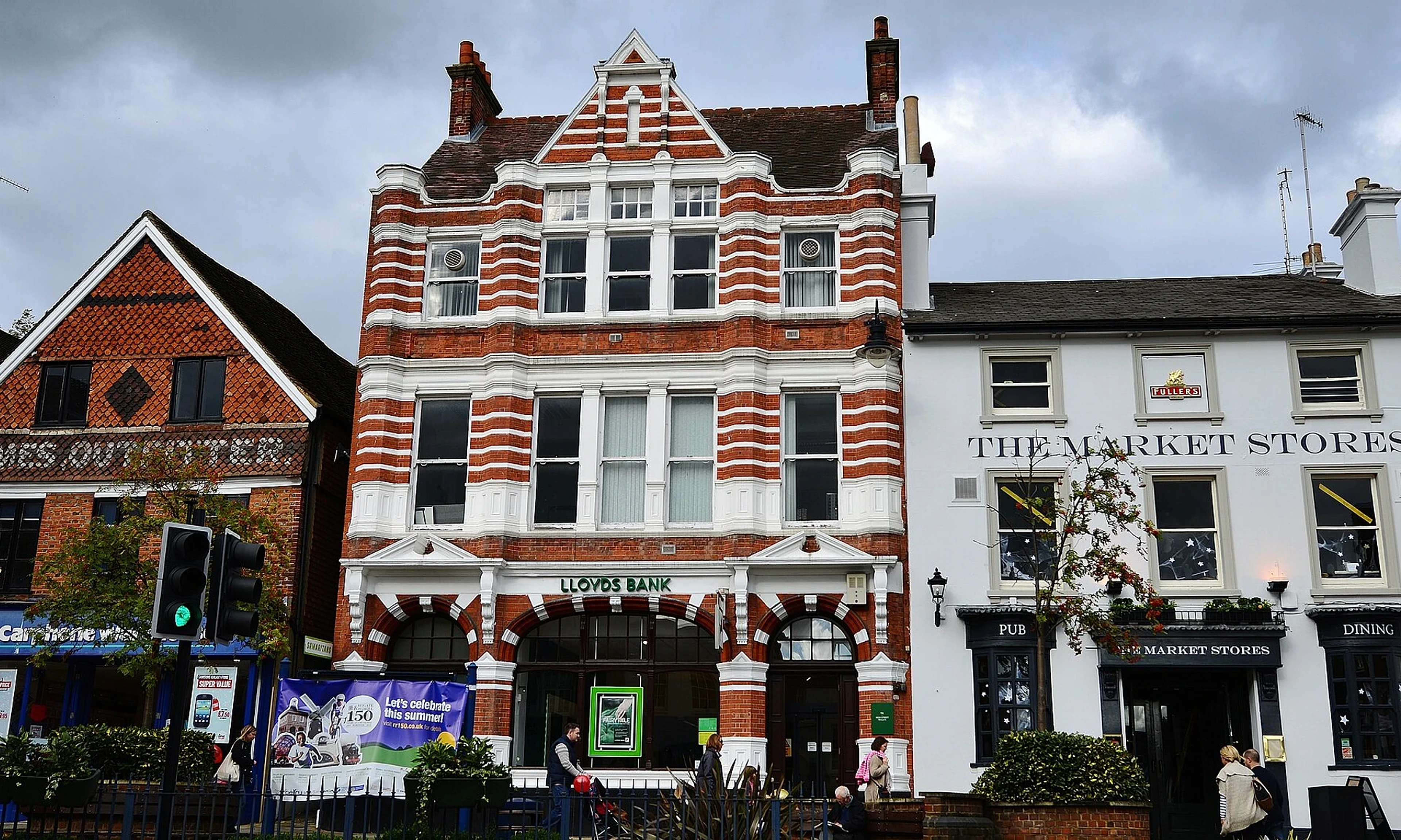 Reigate town centre and local streets in Surrey