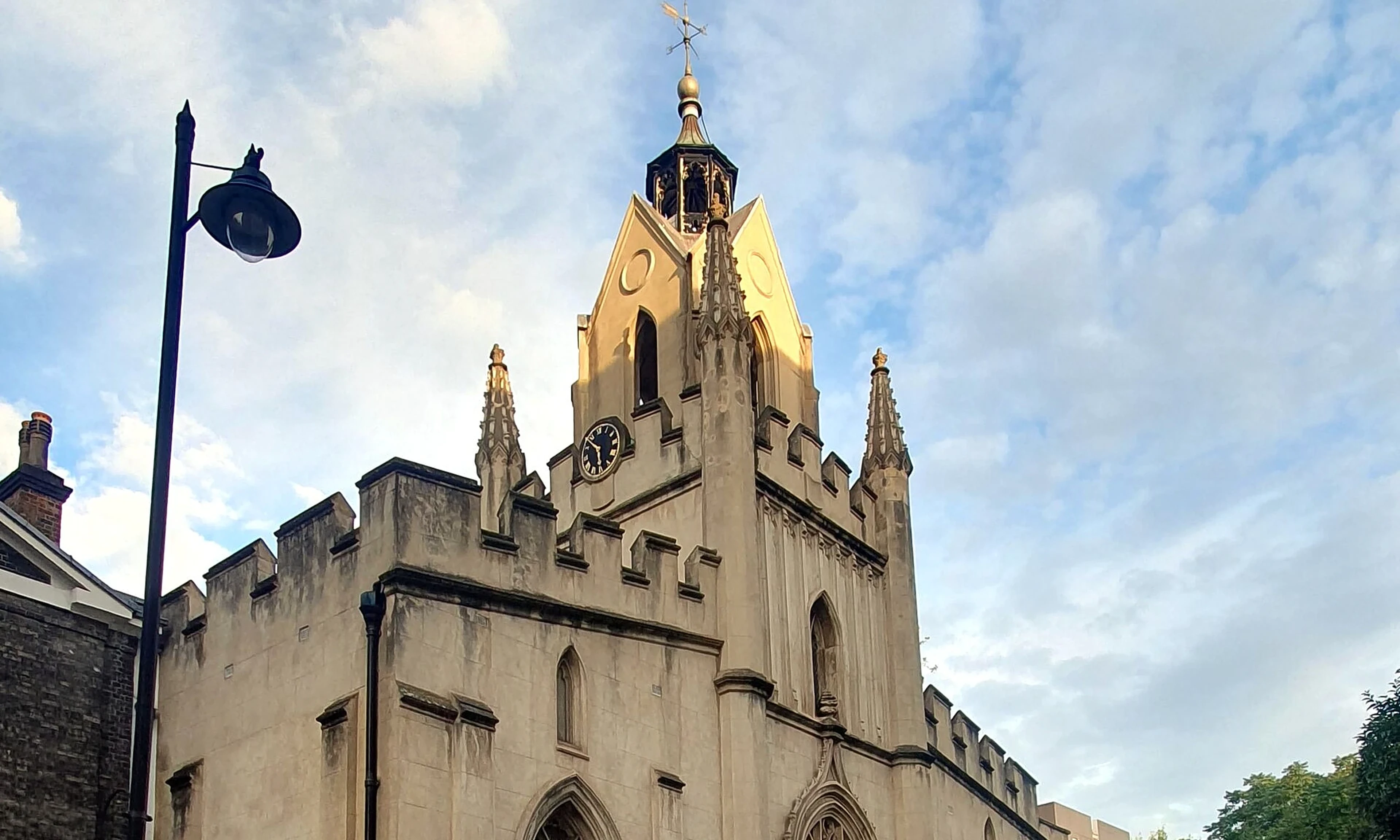 Historic architecture around St Mary Magdalen Church in Bermondsey
