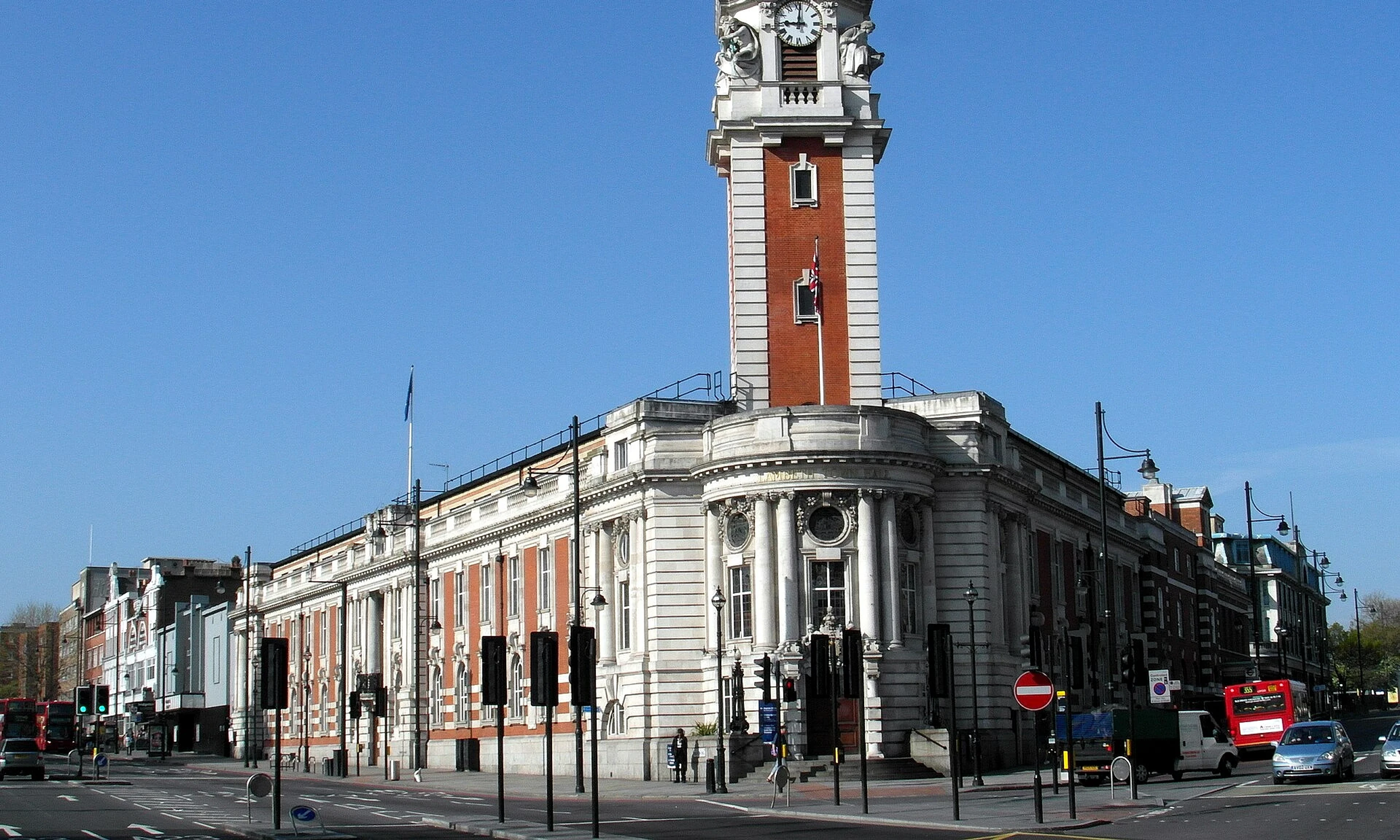 Lambeth Town Hall in the centre of Brixton