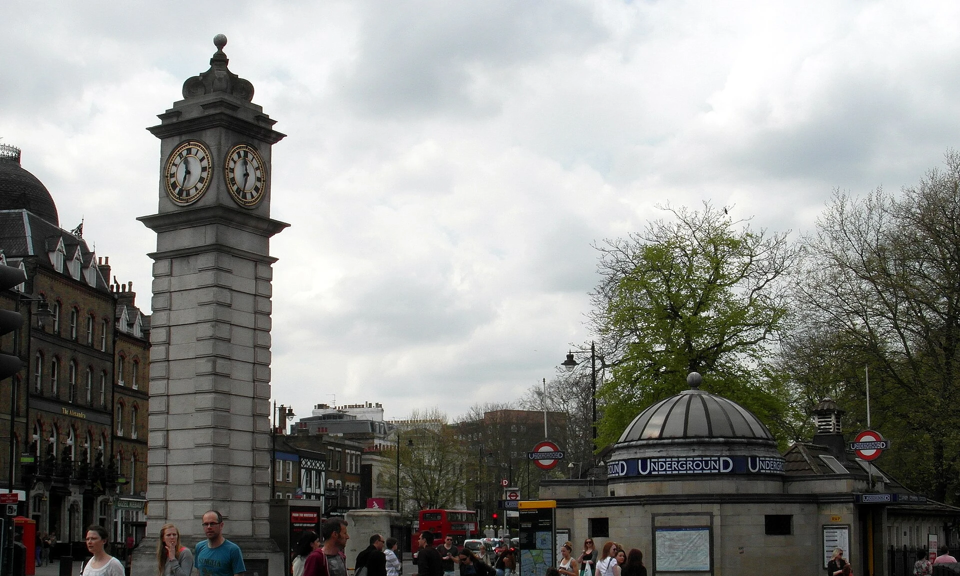 Clapham Common station and surrounding South London streets