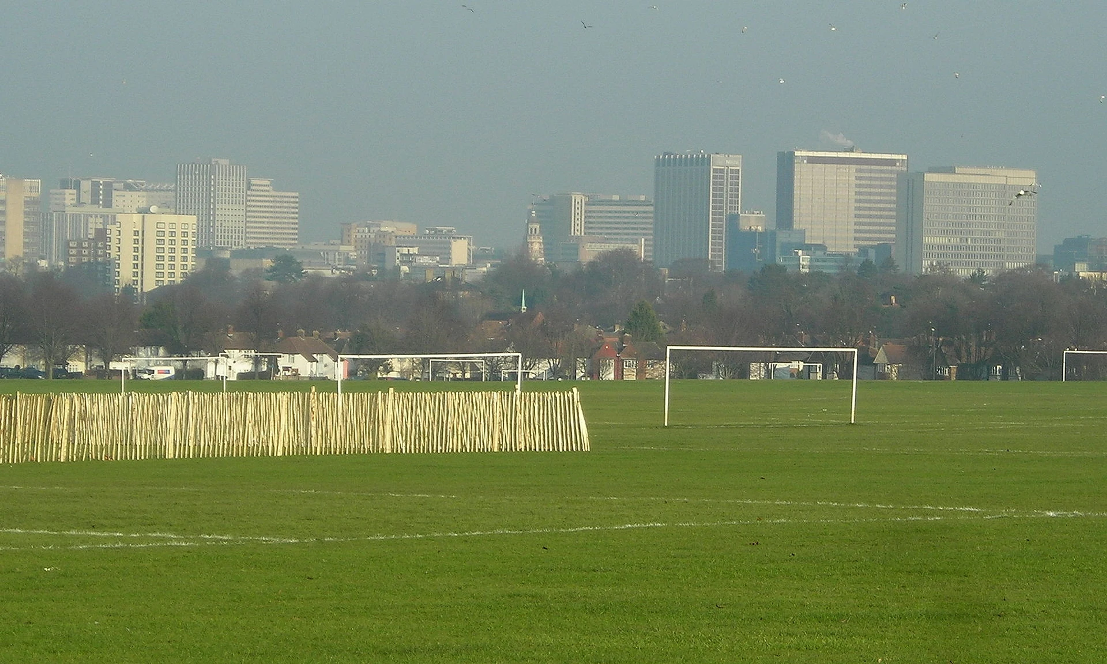 Croydon skyline across South London
