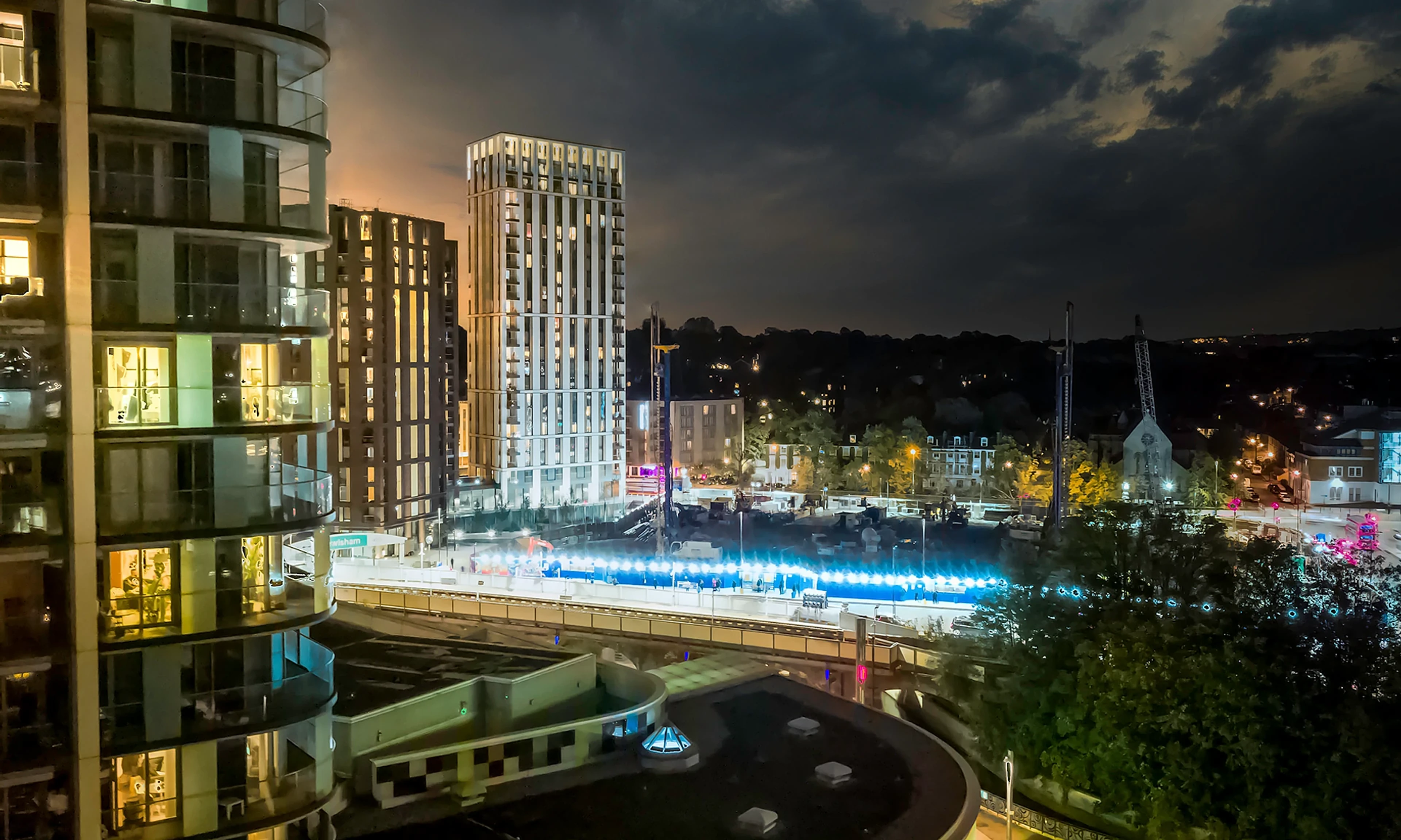 Lewisham town centre and surrounding skyline